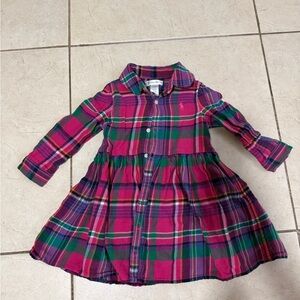Polo by Ralph Lauren Pink and Green Plaid Dress